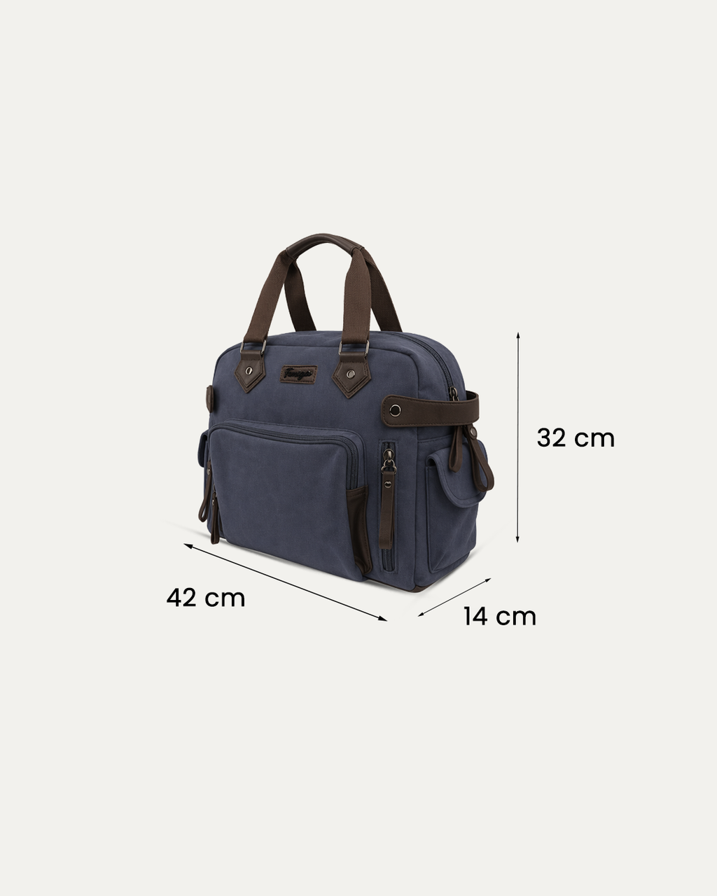 Denim Blue Canvas Duffle