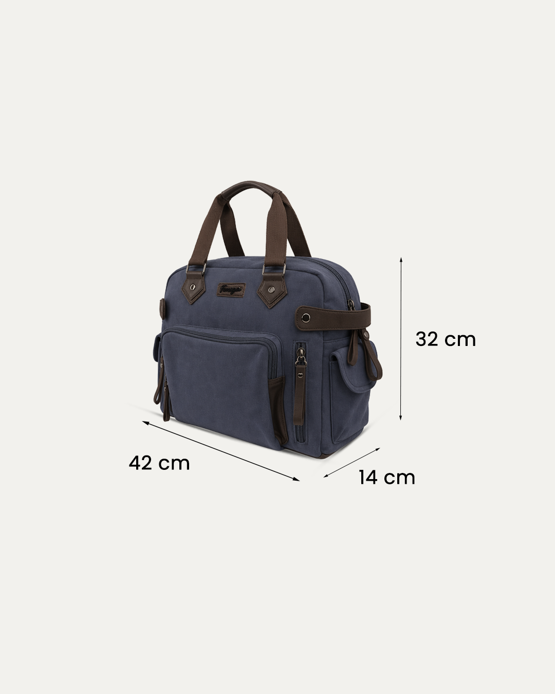 Denim Blue Canvas Duffle