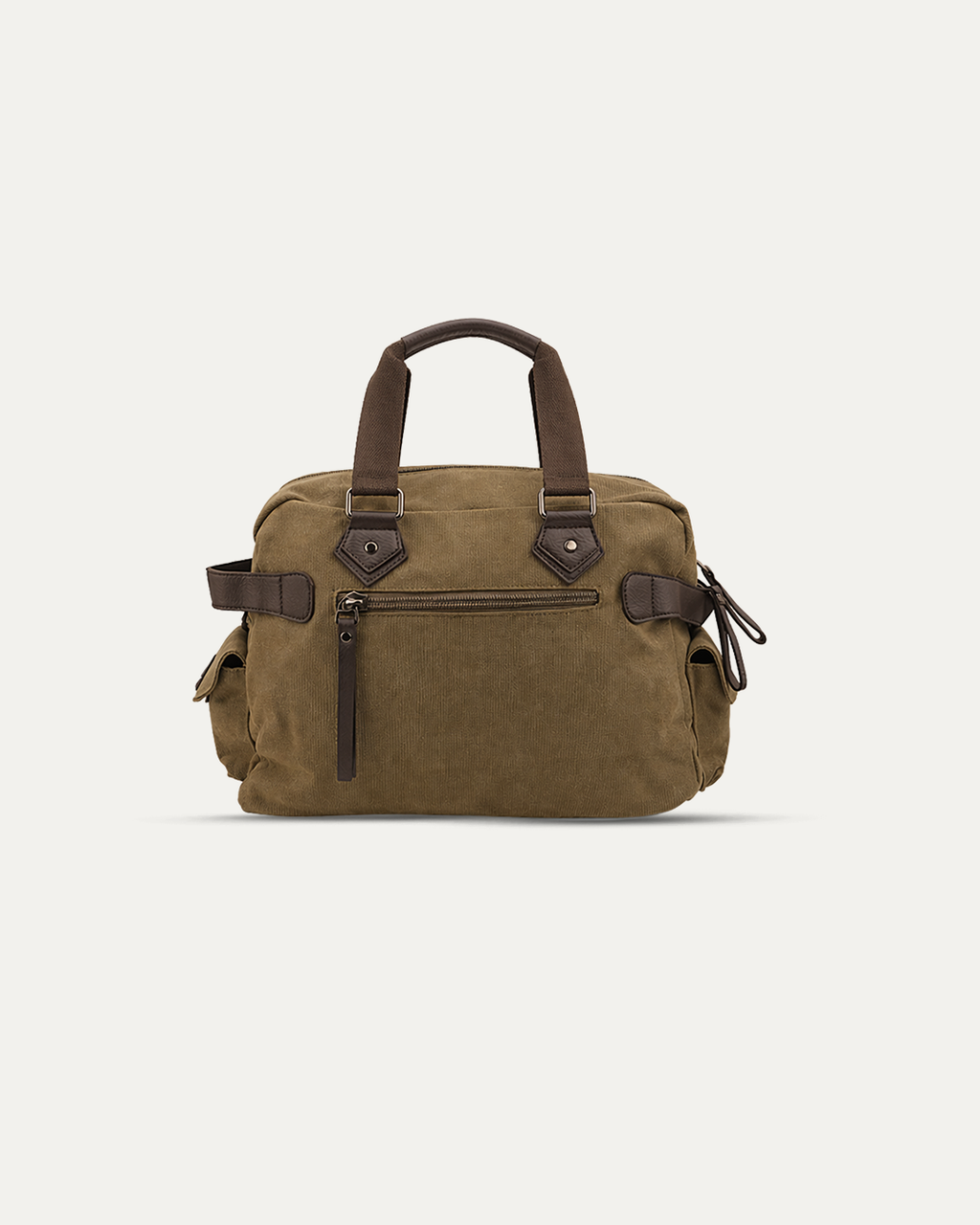 Military Green Rugged Canvas Duffle Bag