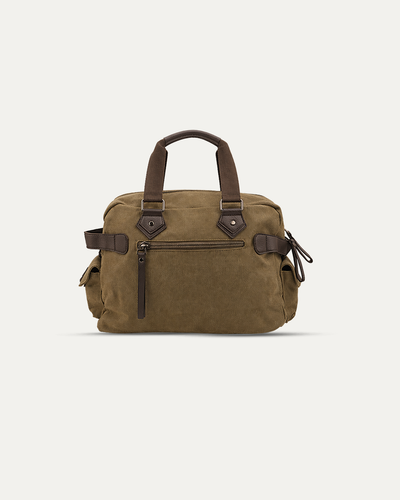 Military Green Rugged Canvas Duffle Bag