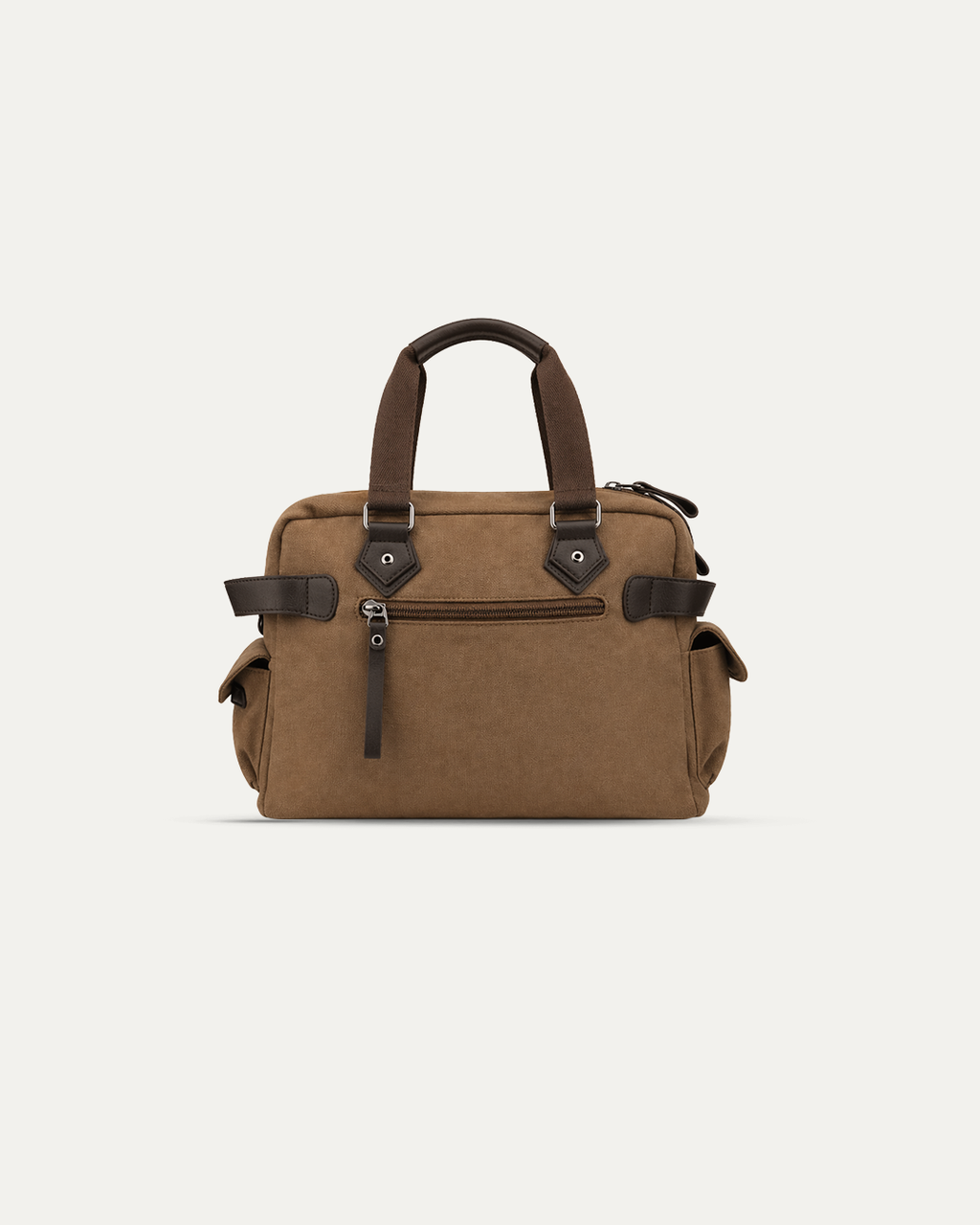Khaki Rugged Canvas Duffle Bag
