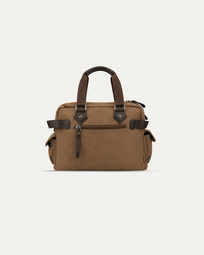 Khaki Rugged Canvas Duffle Bag