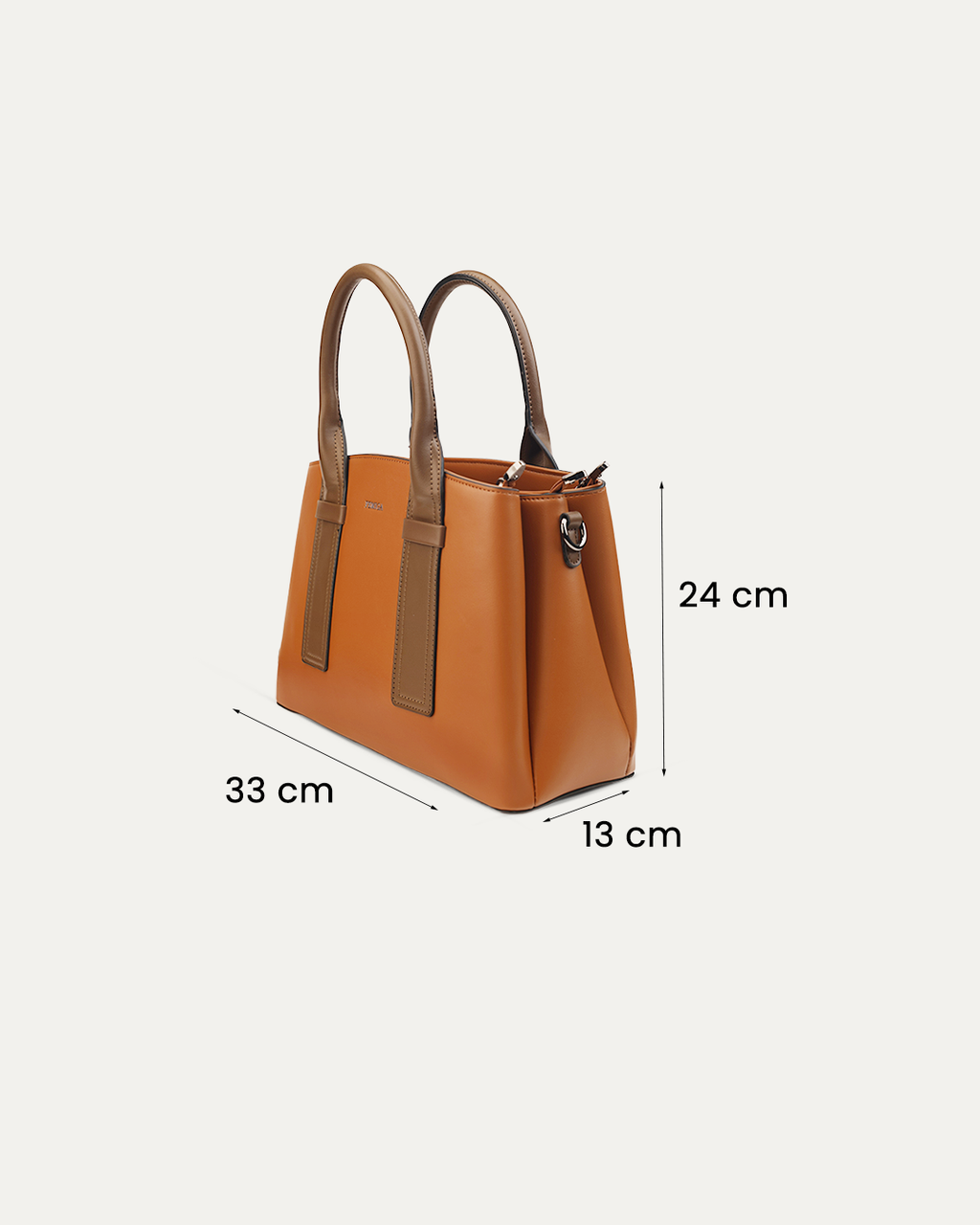 Contrast Handle Office Handbag