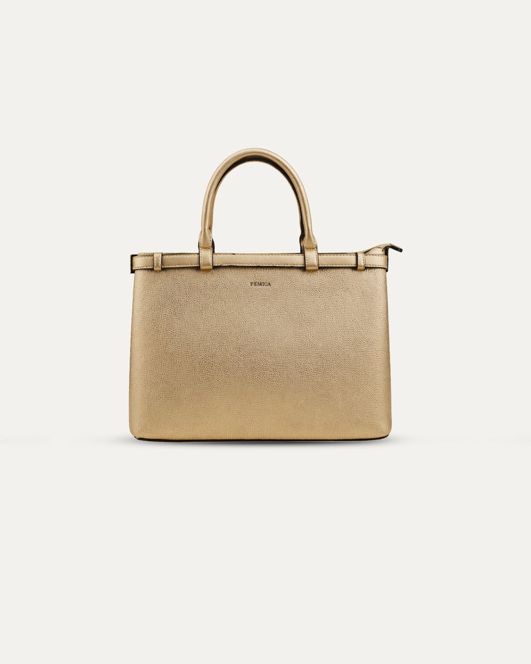 Gold Structured Handbag