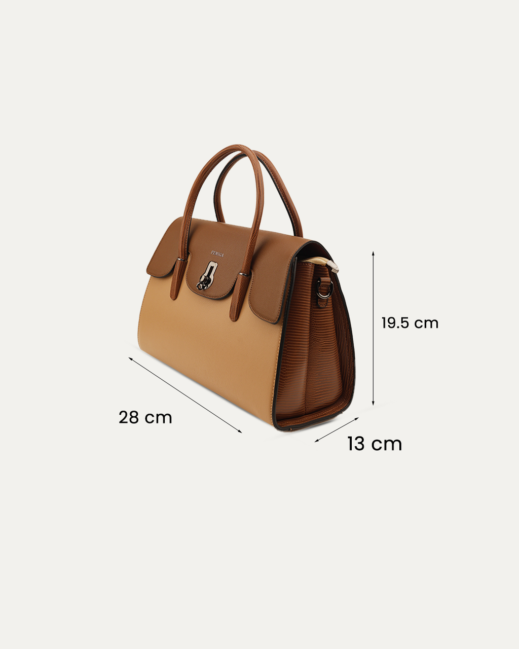 Twist-Lock Structured Handbag