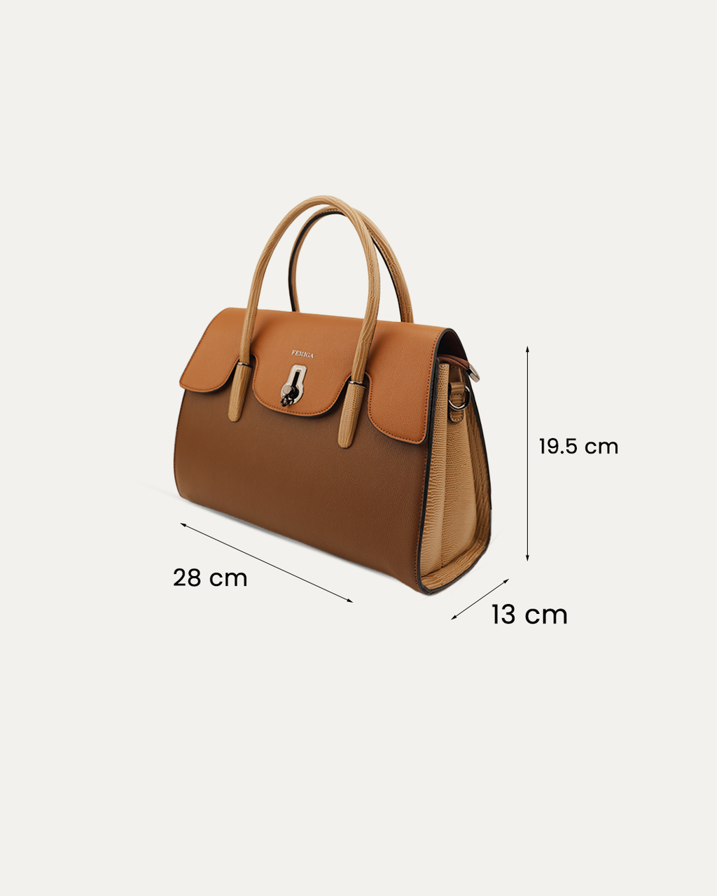 Textured Handle Office Bag