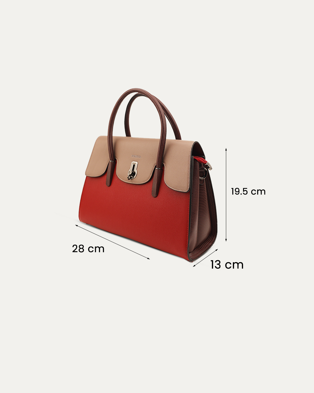 Two-Tone Textured Handbag