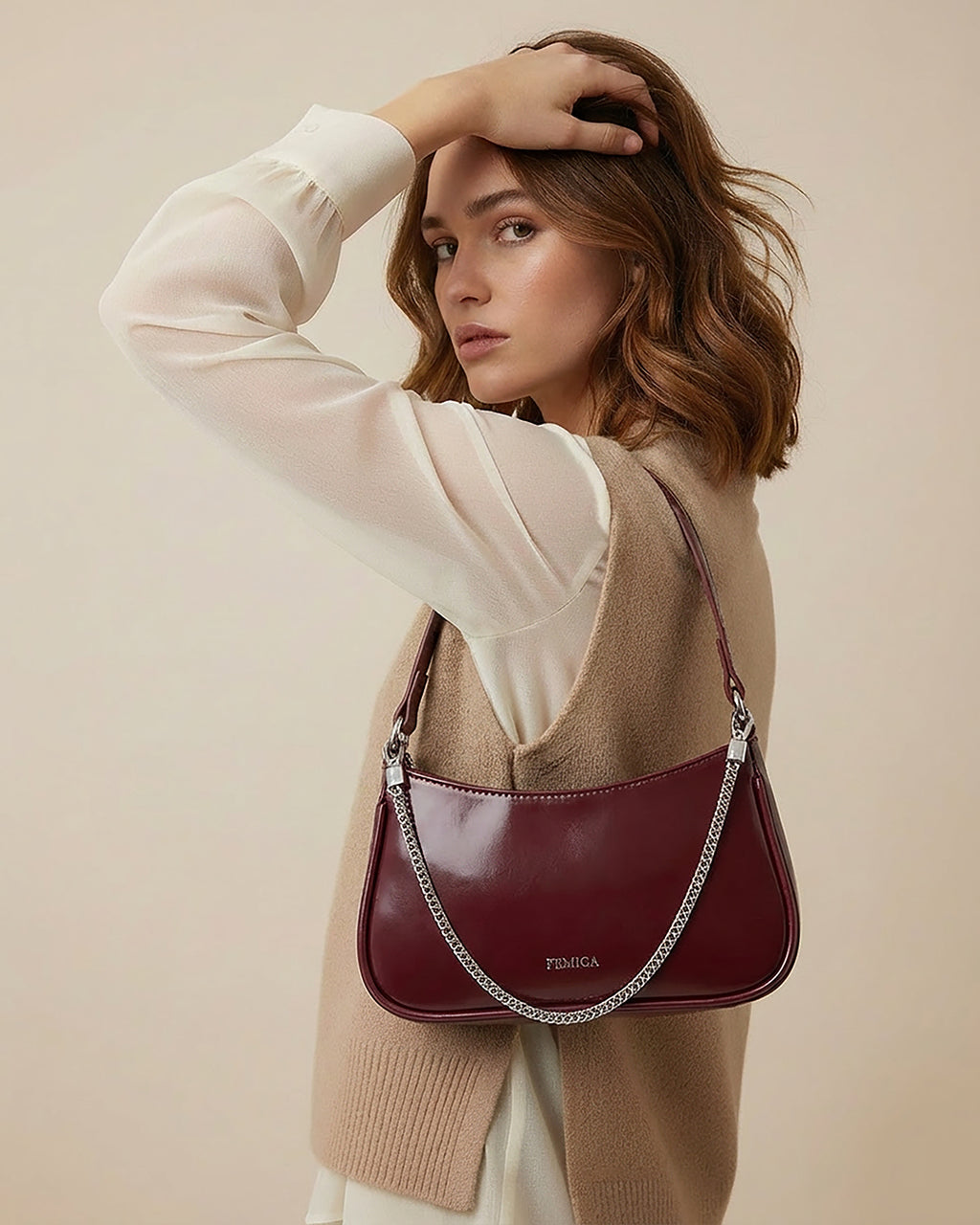 Burgundy Party Shoulder Bag