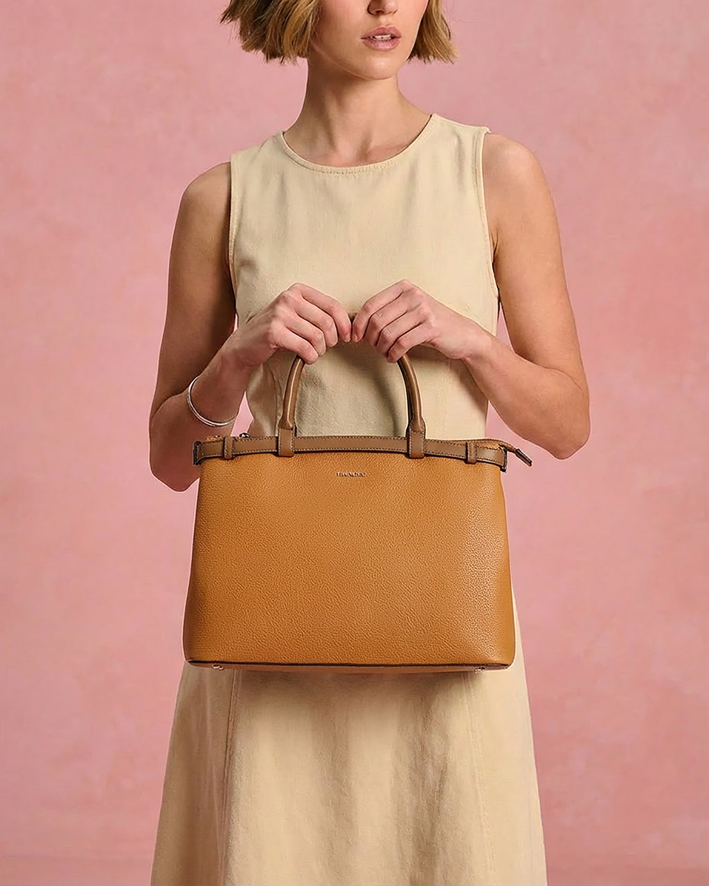 Belted Top-Handle Bag