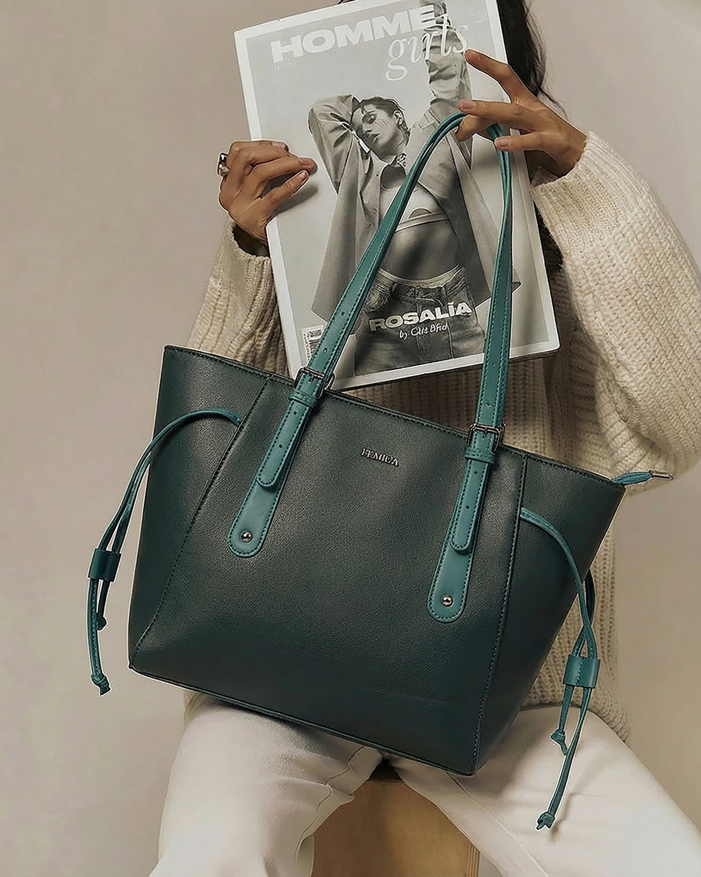 Adjustable Handle Tote Bag