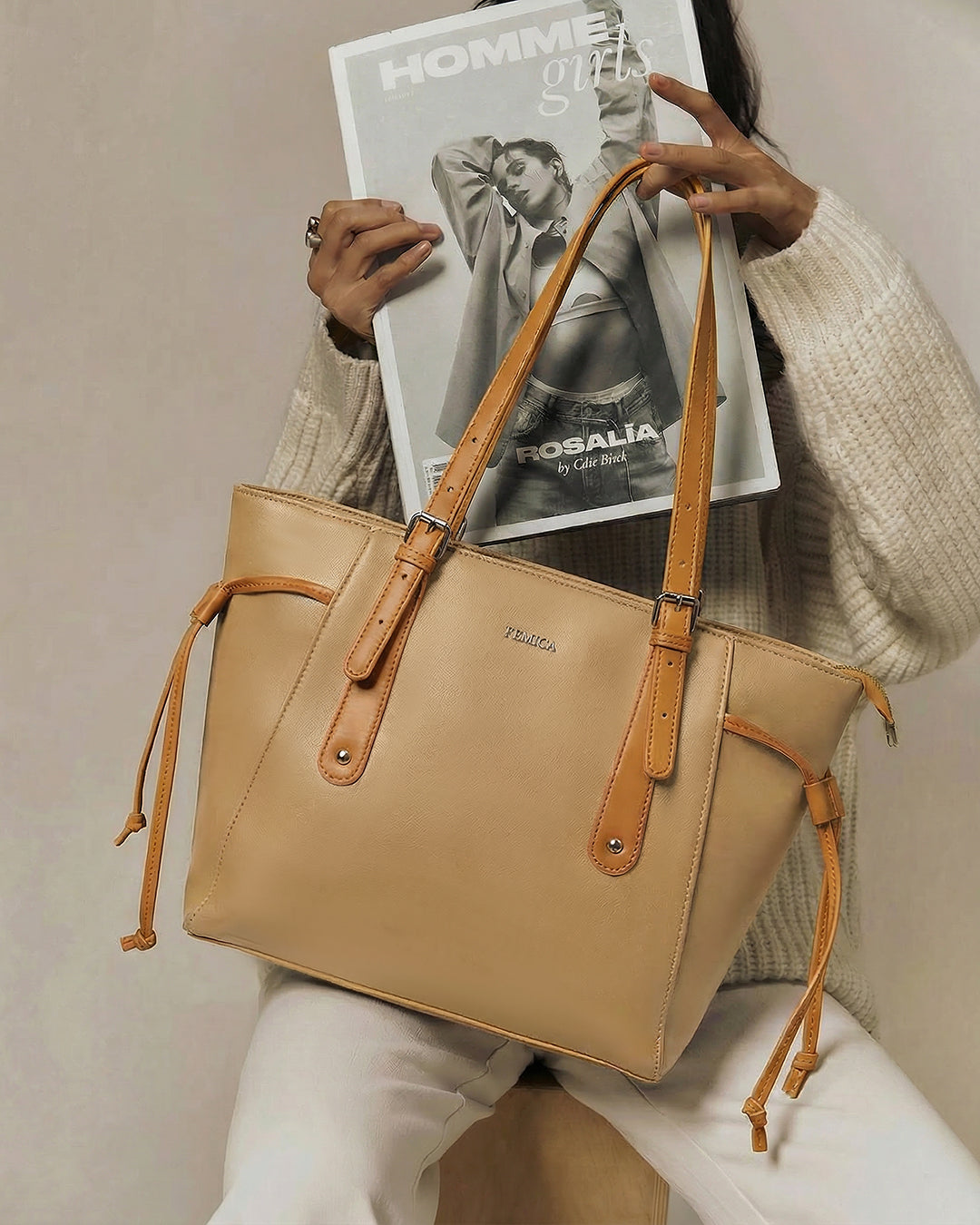 Adjustable Handle Tote Bag