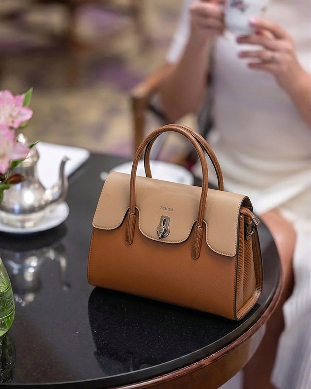 Two-Tone Executive Handbag