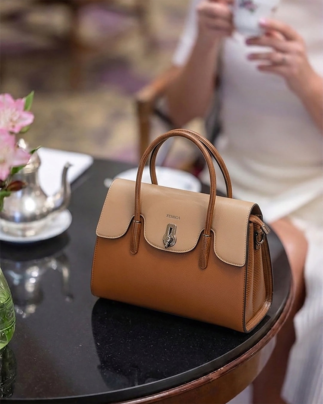 Two-Tone Executive Handbag
