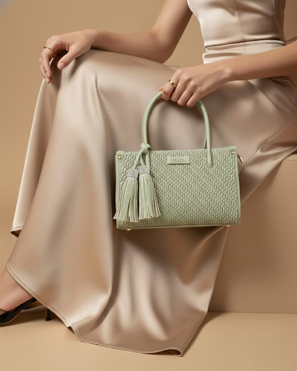 Sage Textured Handbag