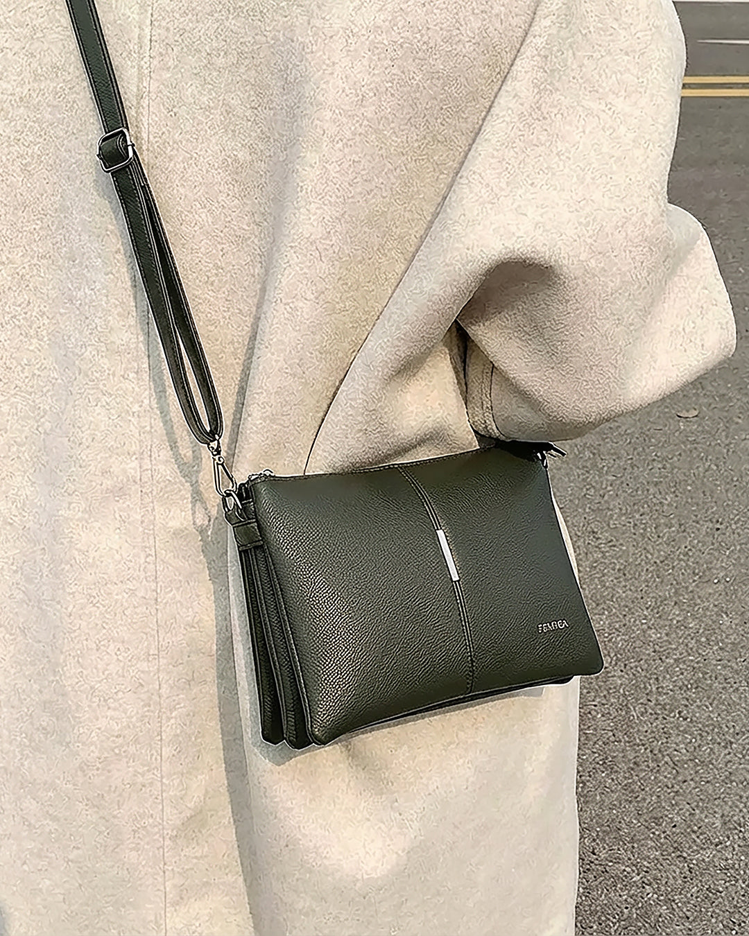 Sleek Olive Everyday Sling