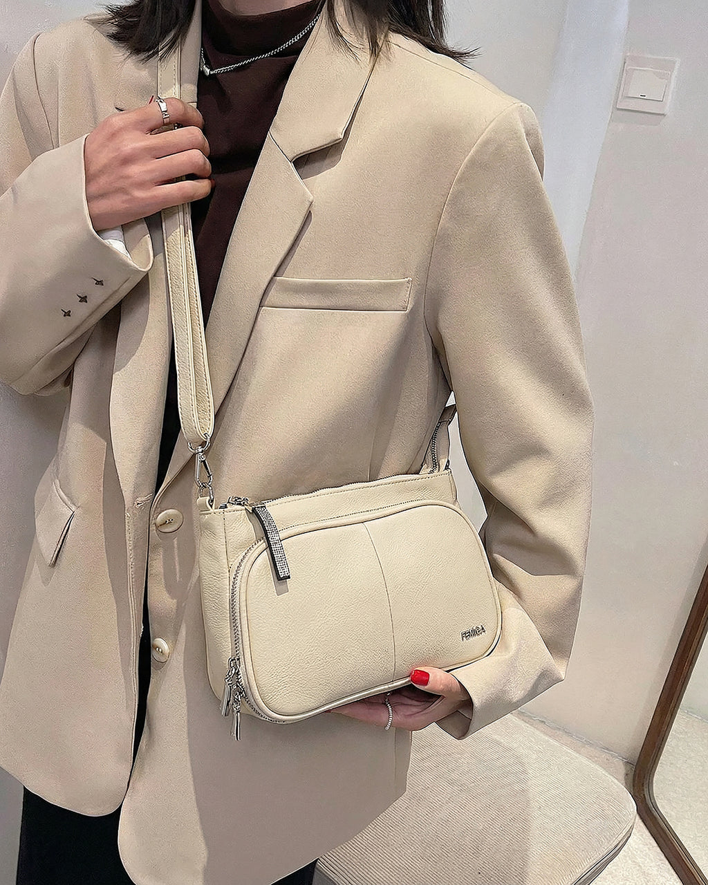 Beige Everyday Sling Bag