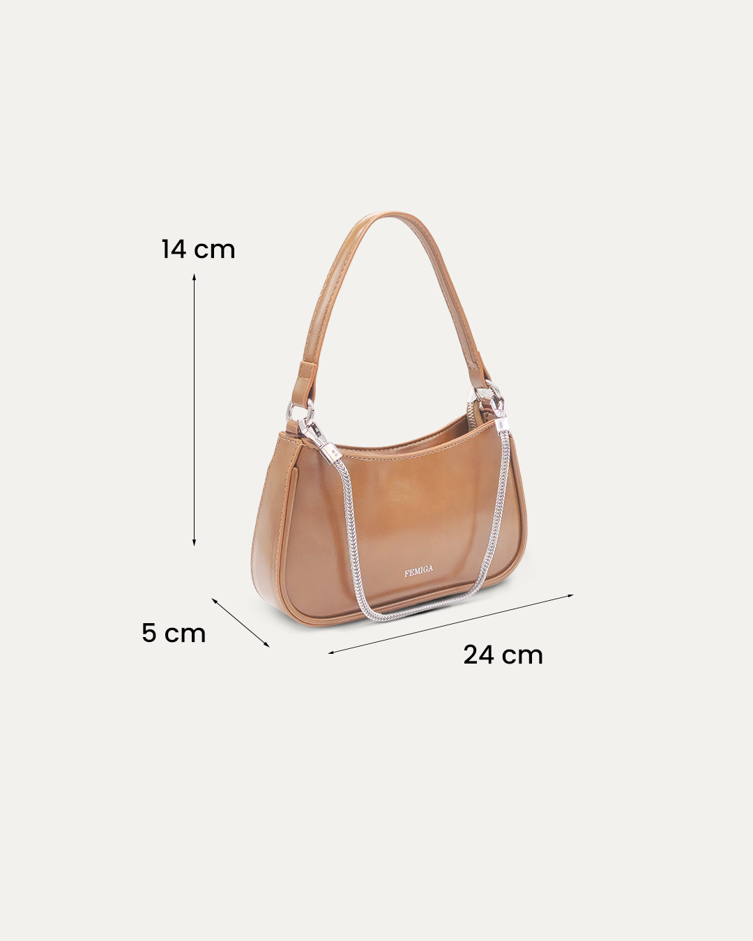 Tan Evening Shoulder Bag