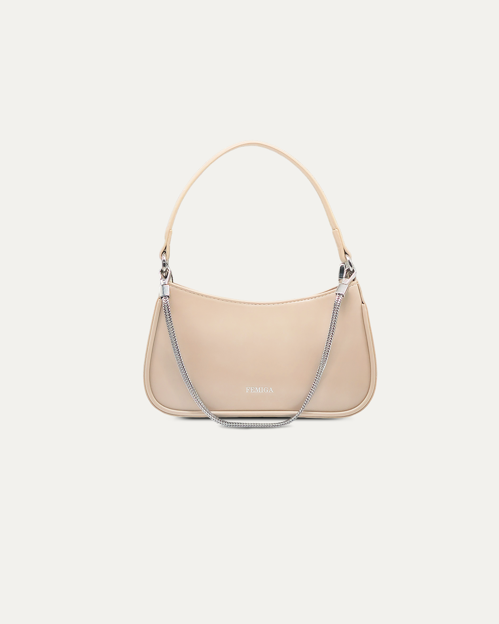 Minimalist Cream Shoulder Bag