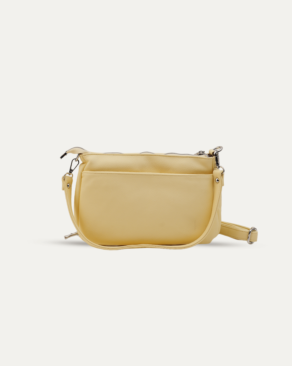 Yellow Multi-Zip Sling Bag