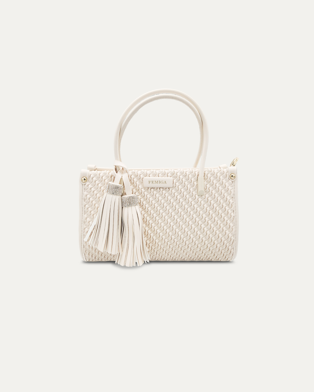 Textured Top-Handle Bag