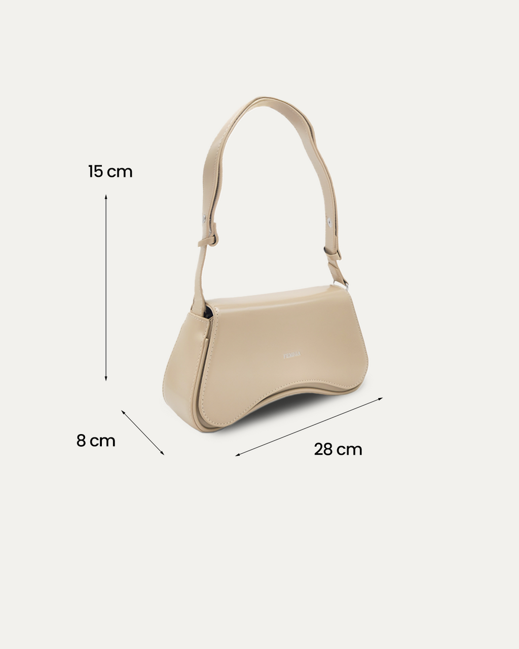 Lightweight Curved Shoulder Bag