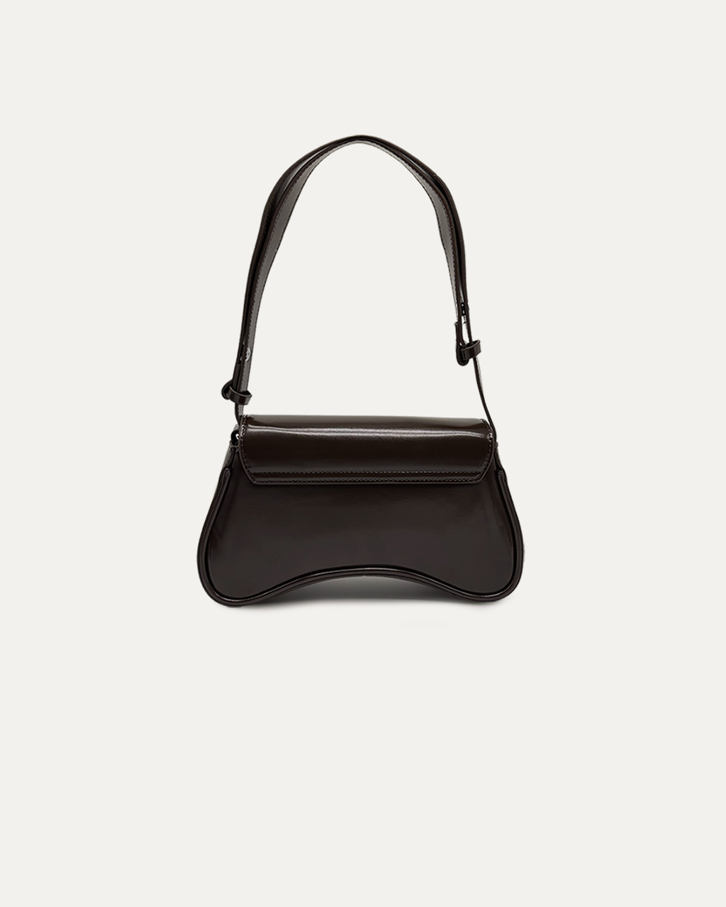 Structured Coffee Shoulder Bag
