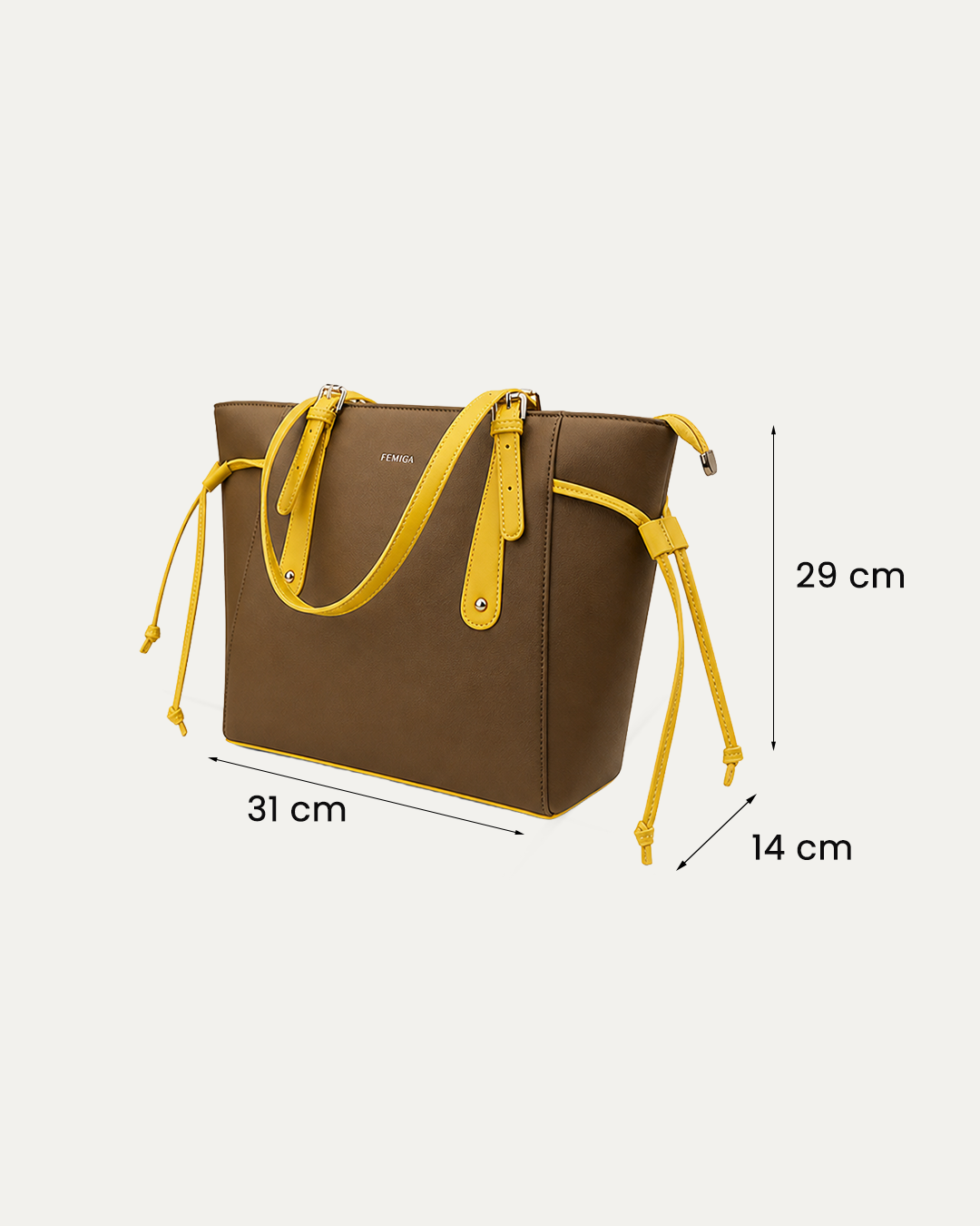 Contrast Handle Tote Bag