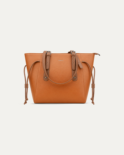 Adjustable Handle Tan Tote Bag